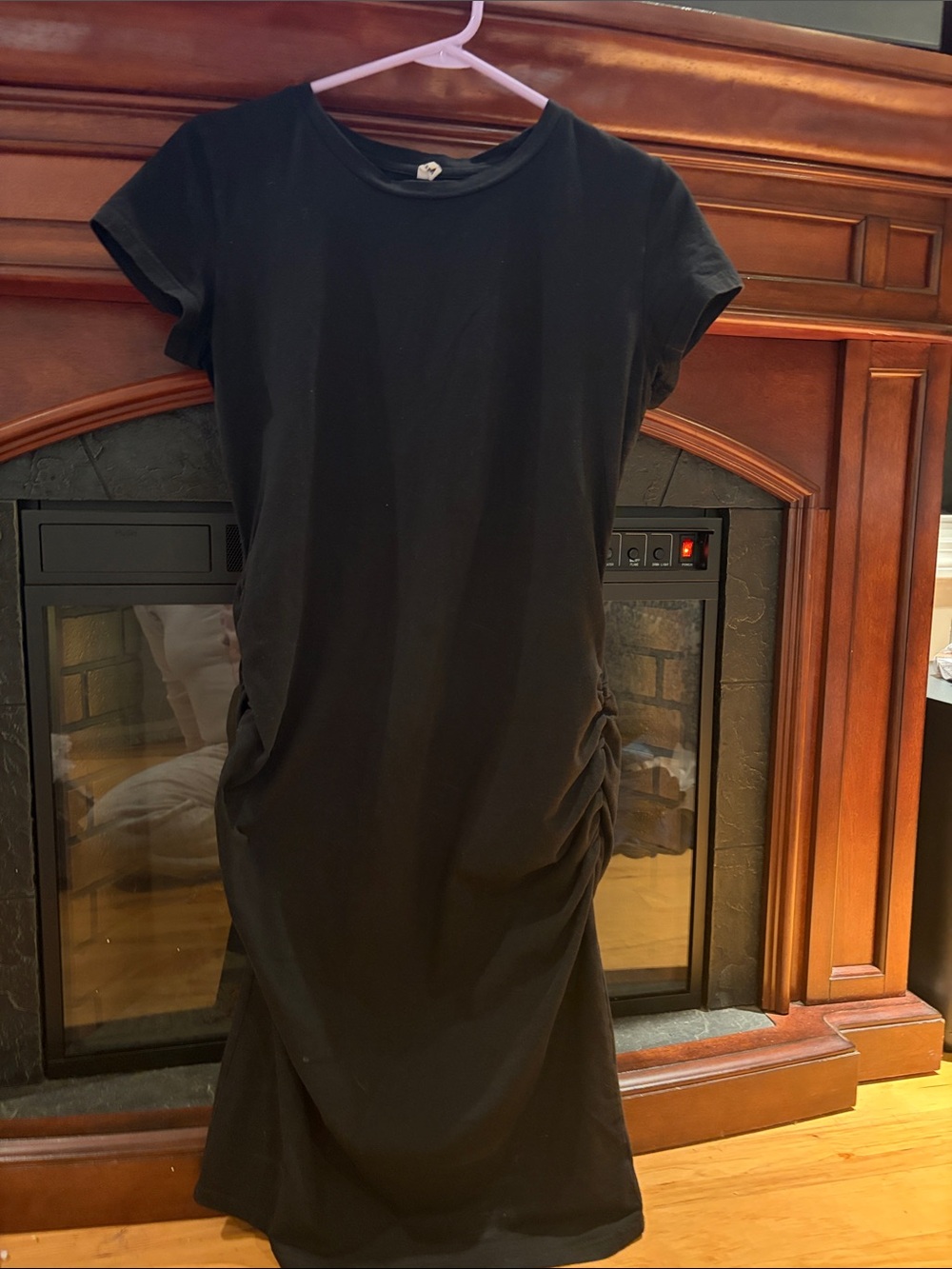 Classic Black Short-Sleeve Maxi Dress - Women